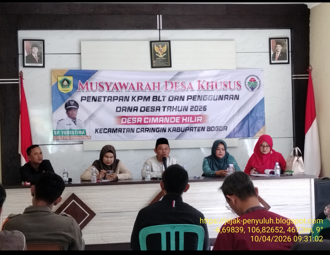 56 KPM BLT Dana Desa 2026 Resmi Ditetapkan, Pemdes Cimande Hilir Gelar Musdesus
